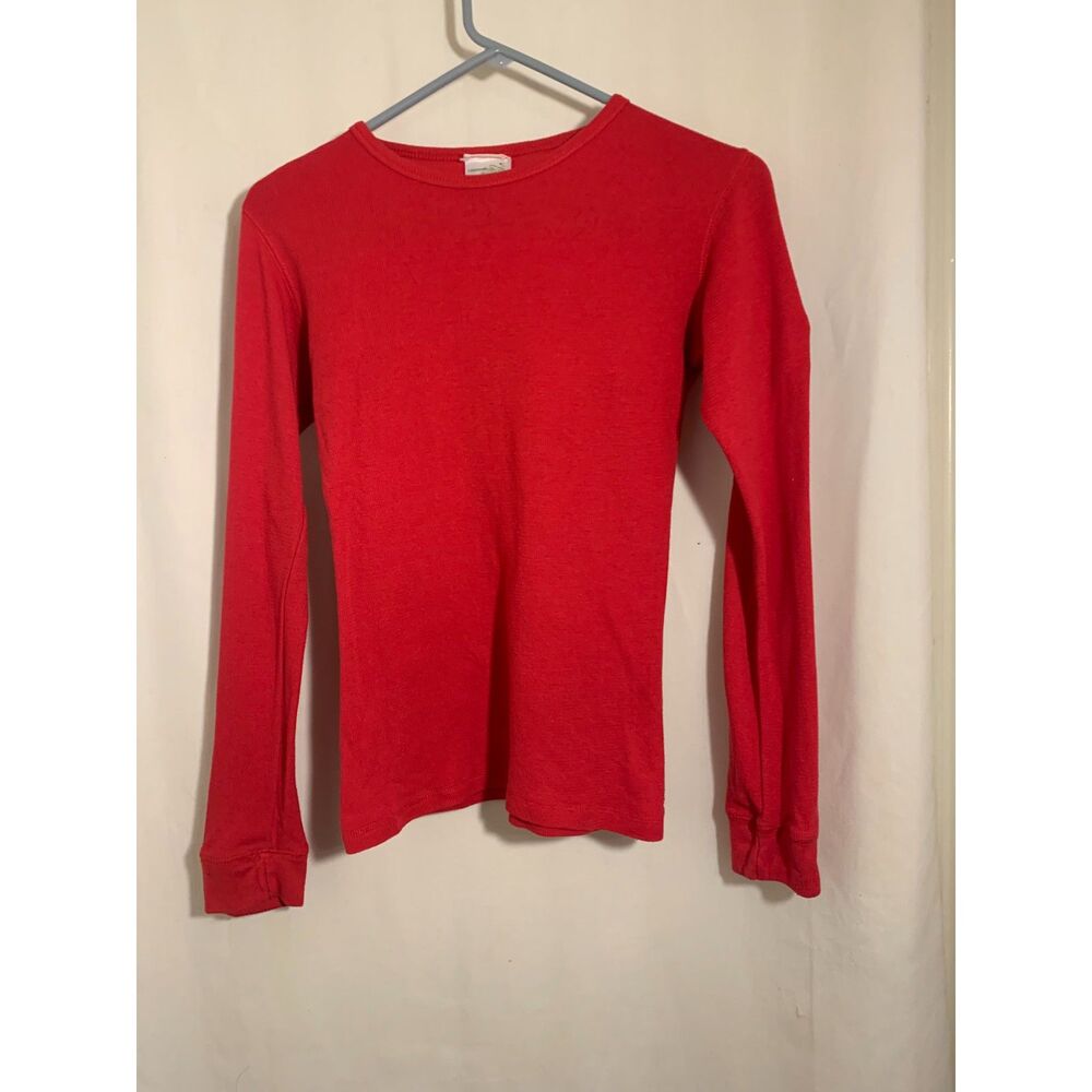 AA Red Long‑Sleeve Knit Top Size M